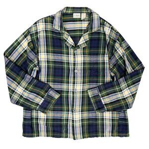 VINTAGE Men's L.L. BEAN‎ Plaid Flannel Pajama Shirt | Size L